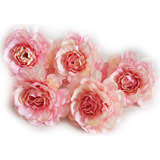 50 Cabezas Flores Rosa Artificial Decoración Boda Fiesta 5cm