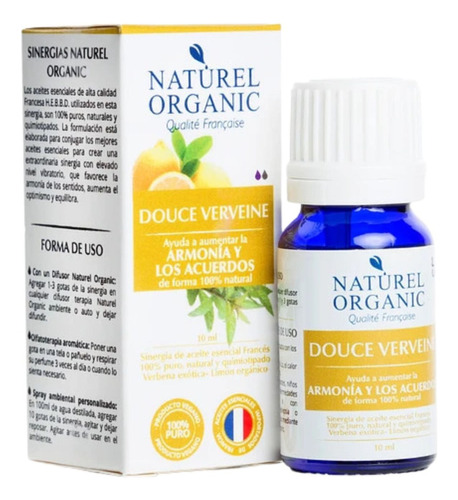 Sinergia Aromaterapia Verbena Dulce Naturel Organic Aceite
