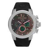 Reloj Mujer Mulco Mw-3-22899-023 Era Color De La Correa Negro Color Del Bisel Plateado Color Del Fondo Negro