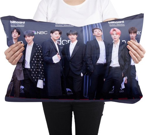 Cojin Almohada Bts K Pop Grupo Diseño Unico Poliester Arte