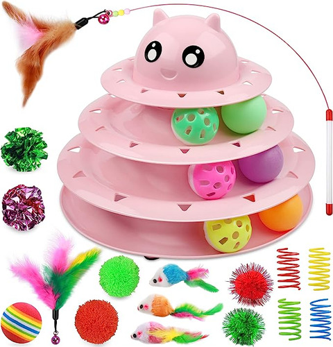 Juego Para Gatos Carrousel Calesita N1 En Usa Rosa 20 Ac