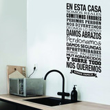 Vinilo Decorativo Frases Cocina En Esta Casa Somos Familia