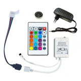 Kit Controle P Fita Led Rgb + Fonte 12v + Conector + Bateria Tensão De Operação Bivolt 110v/220v