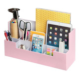 Organizador De Escritorio Para Oficina  Rosa  13.1 X 5.2 X 6