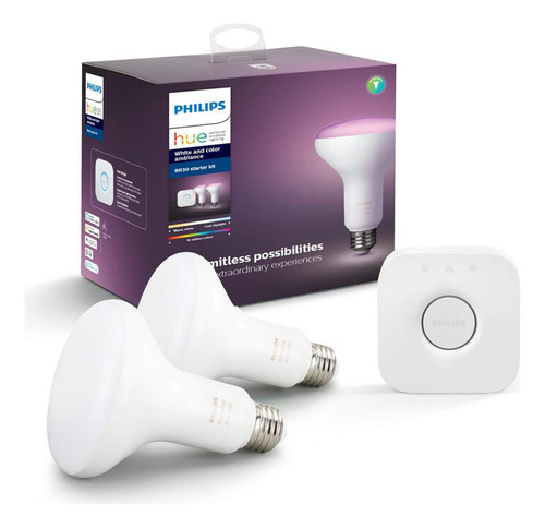 Philips Hue Kit De Inicio Br30 Blanco Y Color Ambiental (