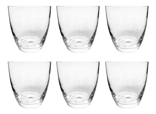 Vasos Para Agua Whisky De Cristal Bohemia Elisabeth 300cc X6