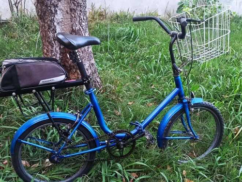 Bicicleta Aurorita Plegable Rodado 20 Azul Original Vintage