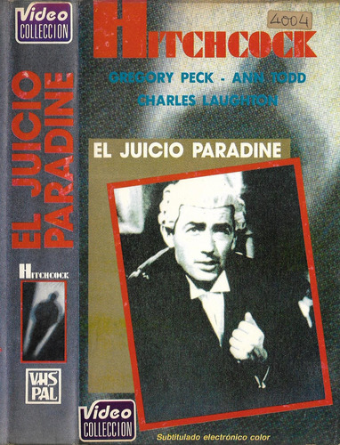 El Juicio Paradine Vhs Alfred Hitchcock Gregory Peck