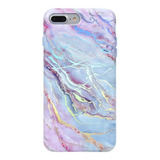 Funda Para iPhone 8 Plus/7 Plus, Azul/marmol/resistente