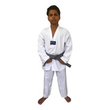 Kimono Do Bok Taekwondo Flex Branco Infantil Com Faixa