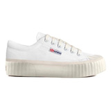 Zapatilla Mujer Superga 2631 Stripe Platform S5111sw White 