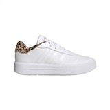 Tenis adidas Court Platform Color Blanco/leopardo - Adulto 4 Mx