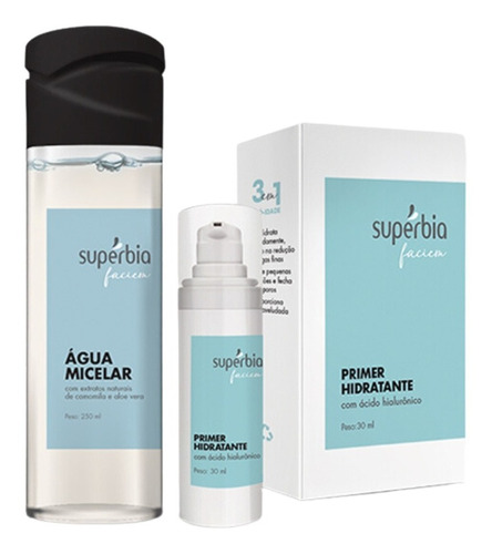 Kit Água Micelar + Primer Com Ácido Hialurônico Supérbia