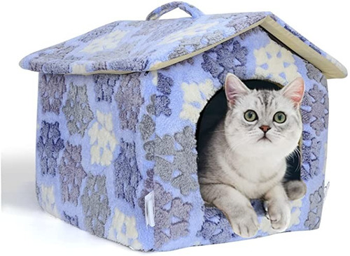 Casa Cama Para Mascotas Felpa Super Suave Medida 39x48x45 L