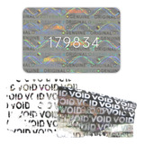 1000 Mil Hologramas Adhesivo Seguridad Folio Seriado 30x20mm