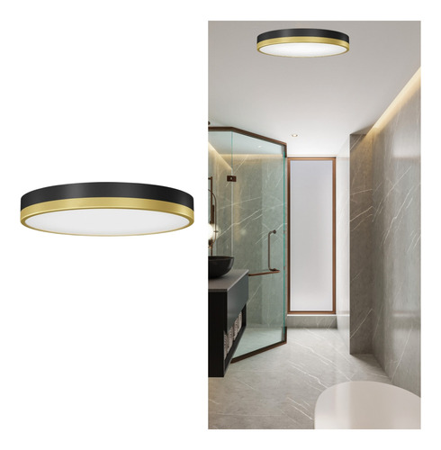 Lampara Techo Led Alta Calidad | Negro-oro | Erpfm221cct