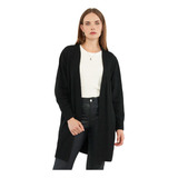 Chaleco Mujer Cardigan Negro Corona