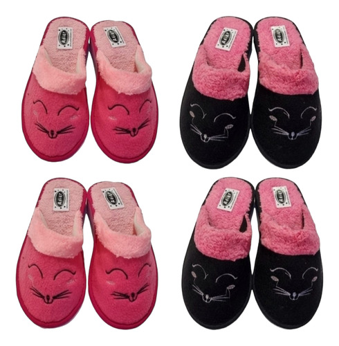 Pantuflas Con Corderito De Mujer Dama Calentitas Invierno!