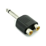 Adaptador Plug Mono 6.5mm Macho A 2 Rca Hembra Nuevo