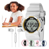 Kit Relógio De Pulso X-watch Infantil Digital Xkppd + Fone