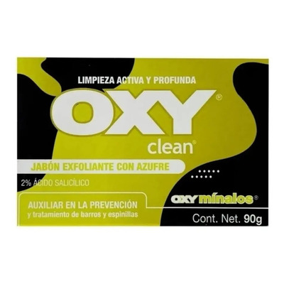 Oxy Clean Jabón Exfoliante con Azufre y Ácido Salicílico 90g Antibarros | MercadoLibre