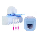 Dispensador Pasta Dente | Dispenser Creme Dental | + Porta Escova Dente Suporte C| Ventosa Para 6 Escovas