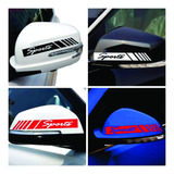  Sticker Espejo Lateral Sport Universal Auto Deportivo