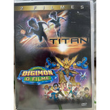 Dvd 2 Em 1: Titan E Digimon O Filme  Desenho  Raridade Dubla