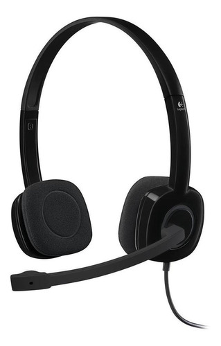 Headset C/ Fio Logitech H151 C/ Microfone E Redução De Ruído