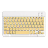 Teclado Bluetooth Amarillo 10 Pulgadas Celular Tablet Pc