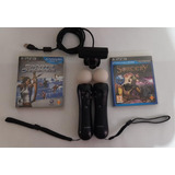 Ps Move Ps3 Usado 2 Controles+ 2 Juegos