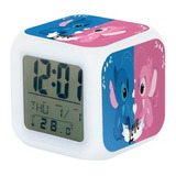 Reloj Despertador Stitch Con Luz Led