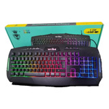 Teclado Gamer Retroiluminado Weibo Wb-540 De Cable Usb