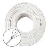 50 Metros Bobina Cable Utp Cat 5e Blanco 8 Hilos Cctv Rj45