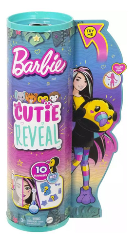 Barbie Muñeca Cutie Reveal Con Disfraz De Tucan Hkp97