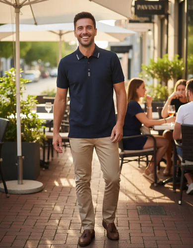 Playera Marca Pavini Hv-53 Hombre Manga Corta.