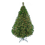 Arbol Navidad Naviplastic California 220cm 512 Luces Led Color Verde