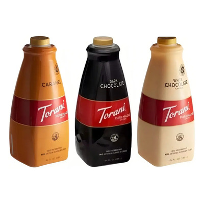 3pack Torani Salsa Caramelo, Chocolate, Chocolate Bco 1892ml | Envío gratis
