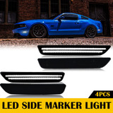 For Ford Mustang 2010-14 Led Side Marker Clear Turn Lamp Aab