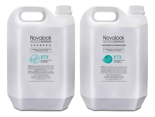 Shampoo Acondicionador Btx Novalook 5lts Combo X2