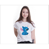 Camiseta Unissex Lilo E Stitch Fofo Ohana Disney Blusão
