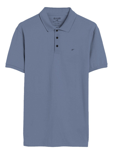 Polo Ellus Piquet E Asa Classic Masculina Azul Claro Dom