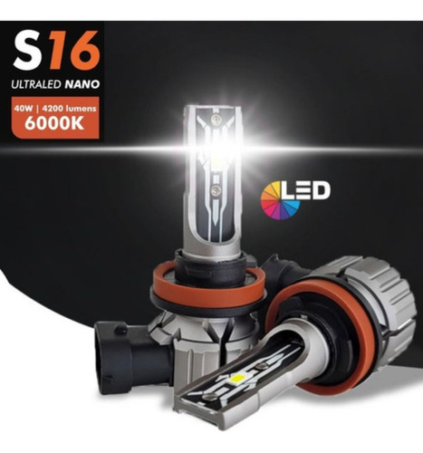 Lâmpada Automotivo Ultra Led S16 Nano Shocklight 6000k Mini