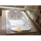 Banheira Hidro Dupla Completa Luxo Jacuzzi + Acionador 