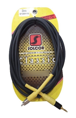 Cable Rca A Plug 3.5 De 3 Metros Plastico