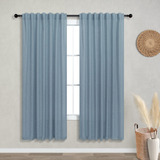 Koufall Cortinas De Color Azul Ahumado Para Comedor, 2 Panel