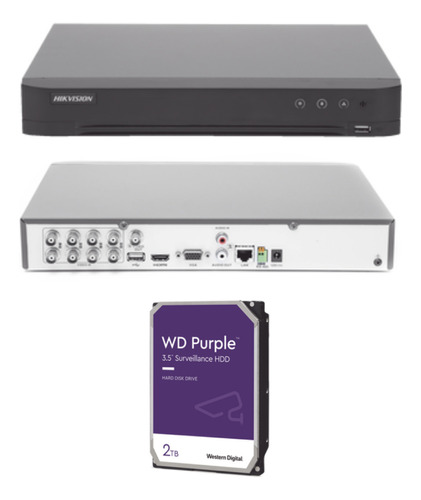 Dvr 8 Canales 5mp Con Hdd 2tb / Ids-7208hqhi-m1/s+2tb 