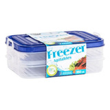 Set X2 Recipientes De 960 Ml Freezer