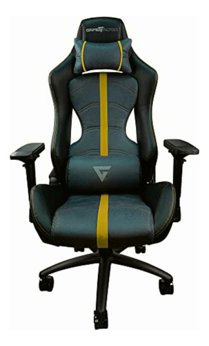 Game Factor Silla Gamer Cgc650 Ye, Tela Y Cuero Sintetico,