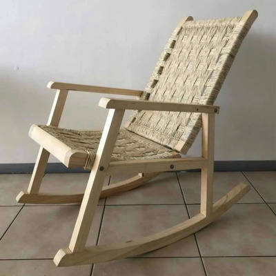Silla Mecedora De Madera Artesanal Tejida | Envío gratis